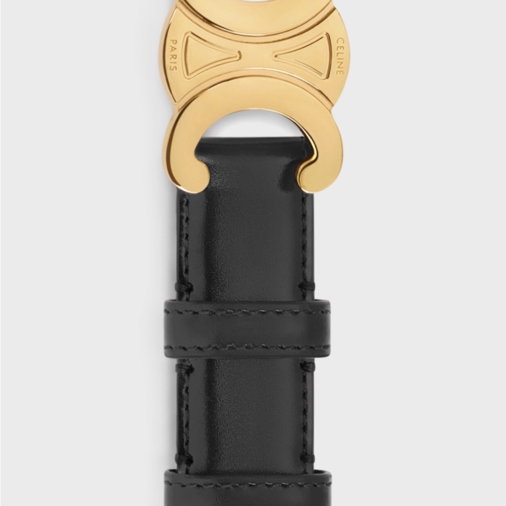 CELINE SMALL TRIOMPHE BELT IN TAURILLON LEATHER - Picture 11 of 13